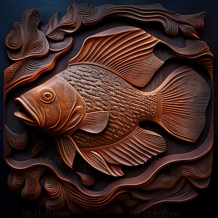 3D model st Rodostomus fish (STL)